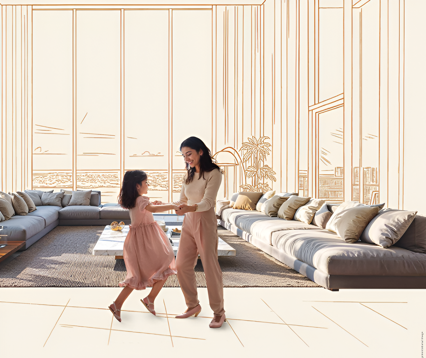 Kumar Vibe Mangrove Bangur Nagar Goregaon West family lifestyle living in a spacious modern interior