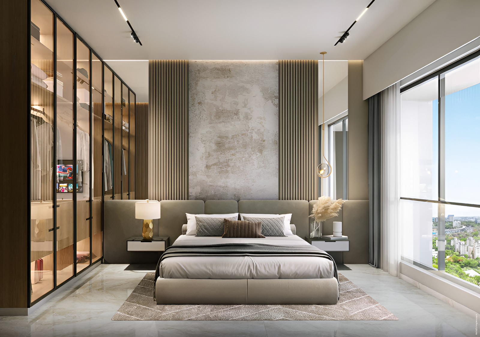 Kumar Vibe Mangrove Bangur Nagar Goregaon West luxury bedroom with modern interiors and natural light