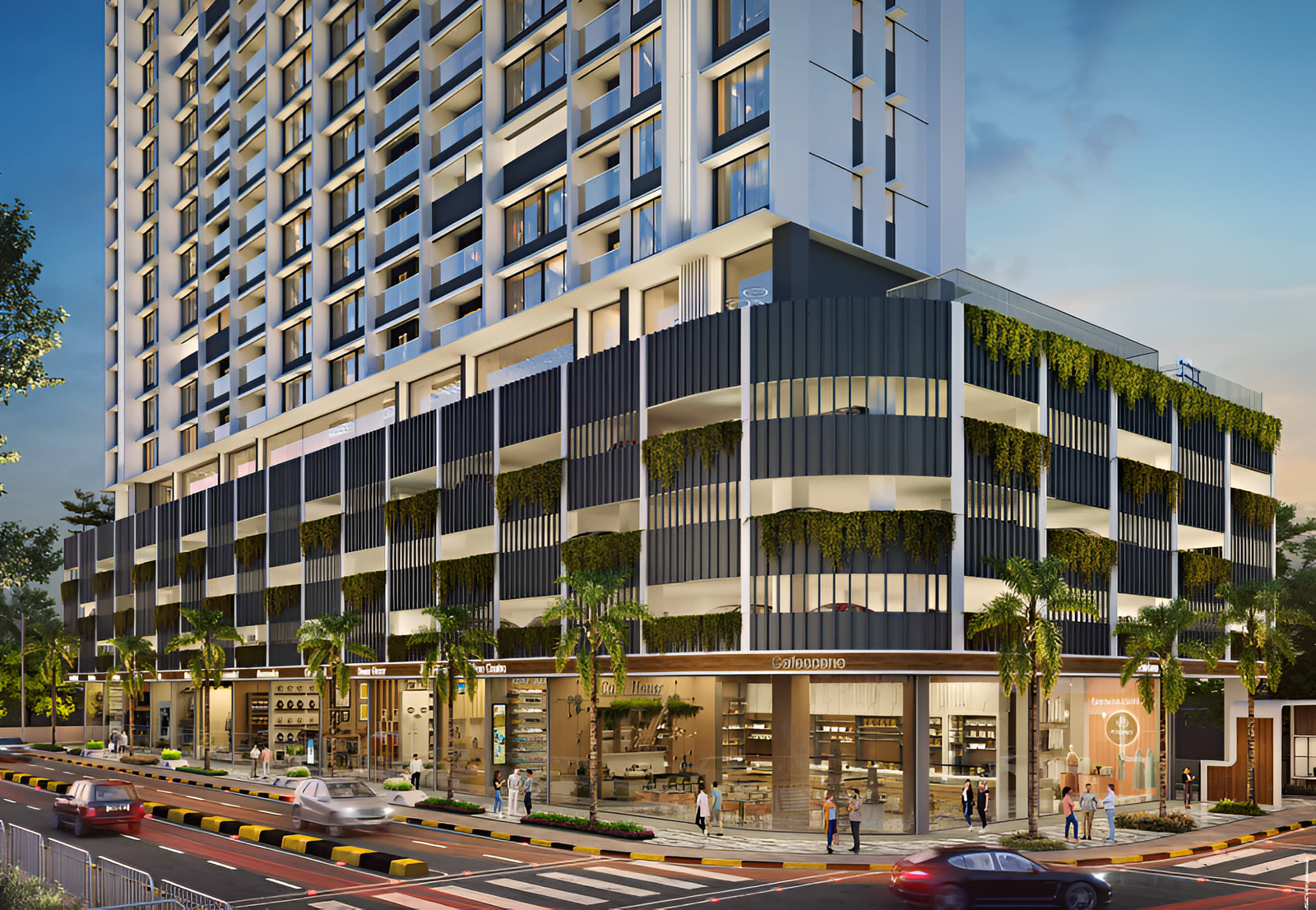 Kumar Vibe Mangrove Bangur Nagar Goregaon West luxury high-rise tower with modern façade and premium podium frontage