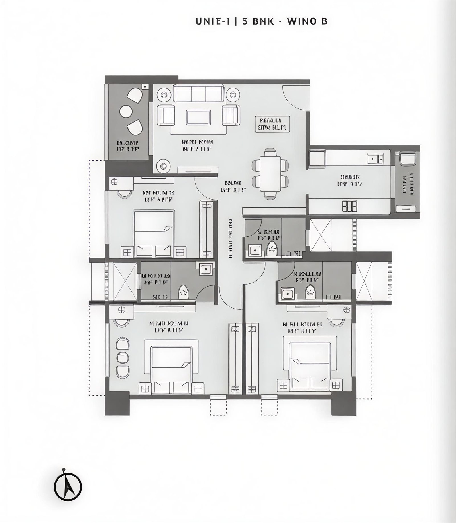 Kumar Vibe Mangrove Bangur Nagar Goregaon West spacious apartment floor plan with well-planned bedrooms and living spaces